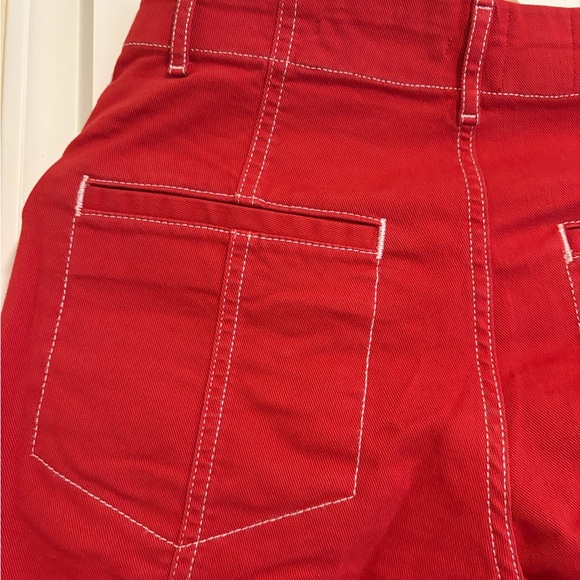 Anthropologie Maeve Red Wide Leg Jeans - Picture 4 of 5